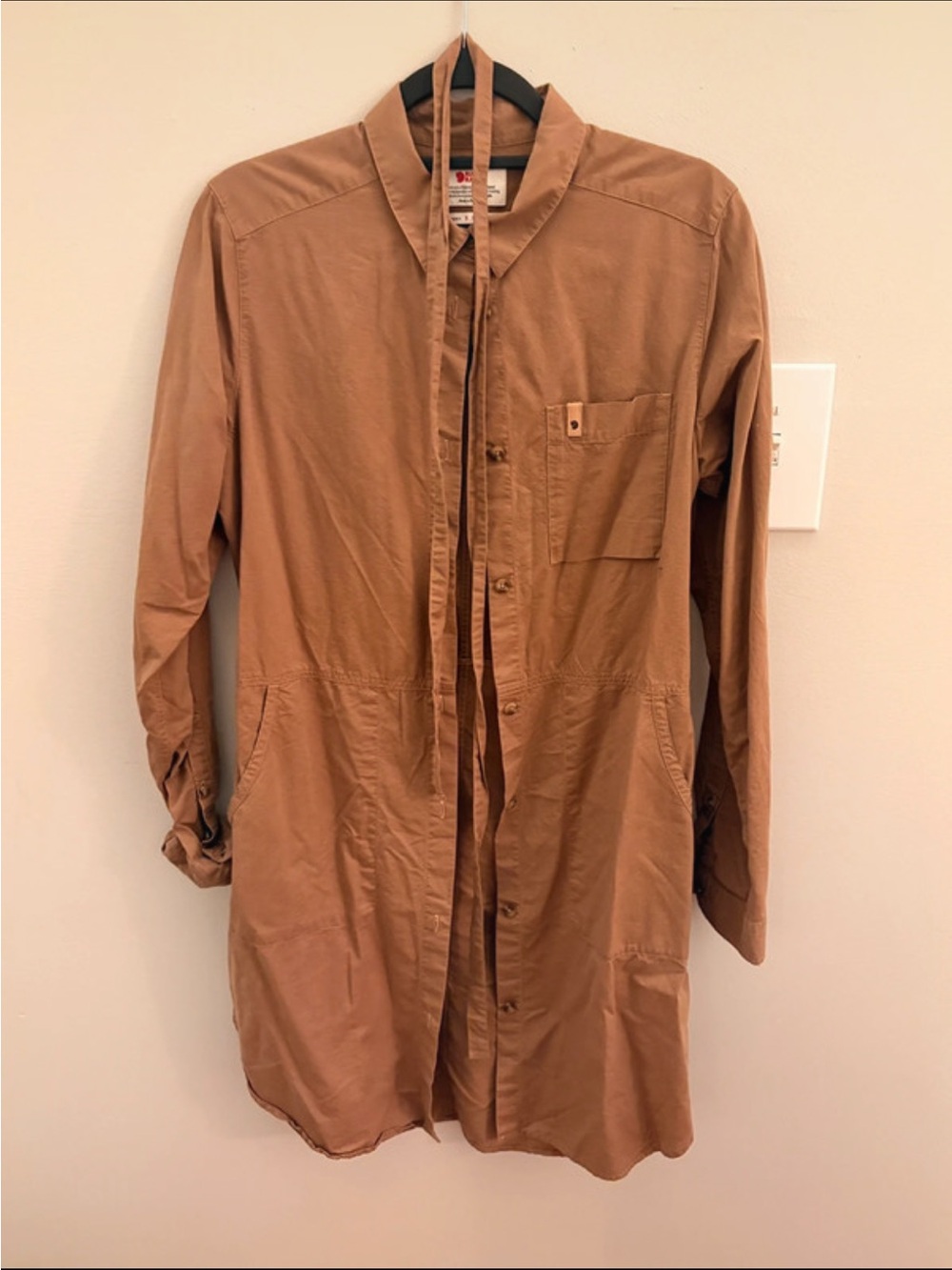 Fjällräven Övik Shirt Dress W Brown Utility Shirt Dress Small Sample